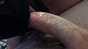 My wife swallowing my cock