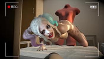 3D porn featuring Harley Quinn's gorgeous webcam show