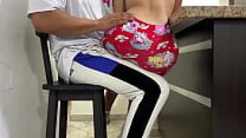 A homemade amateur video shows an innocent stepdaughter sitting on her perverted stepfather's legs.