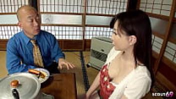 In a Japanese restaurant, an elderly wealthy man talks to a Japanese waitress about uncensored cream pie love.
