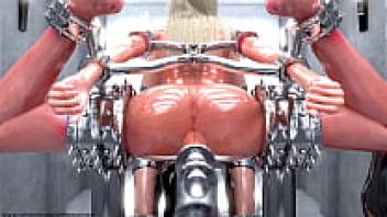 The Training of a Blonde Slave in Metal Bondage