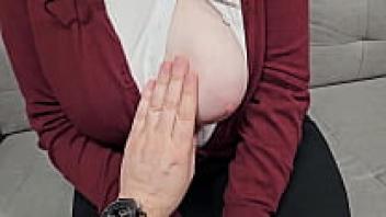 MY FAT TITS WERE OILED UP BY MY BOSS! He simply must have seen the UDDERS! Episode 1 of Secretary Kimmi