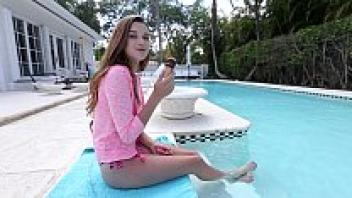 Barely Legal Petite Cutie Drilled by the Pool in BANGBROS