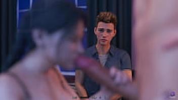 Life in Santa County: Son Witnesses His Busty Stepmother Adoring His Best Friend in 3D Hentai Animated Porn