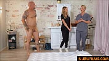 A massage girl comes to adore her customers.