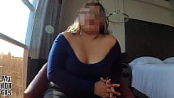 Because it's nicer that way, the horny, plump female removes the condom.