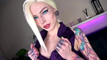 Helly Rite's Ino teases a complete 4K video of an amateur tight-ass cosplayer with fishnet piercings and tattoos.