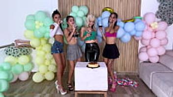 Anal party Miley Kitty, Jana Red, Katherin Moore, and Natasha Teen