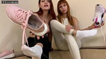 POV Teases Femdom in Gym Clothes with Bratty Young Princesses After Gym: Socks, Sneakers, Soles, and Bare Feet (Preview)