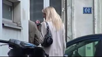 A horny blonde who adores huge black cock is a jerk.