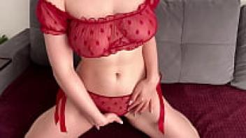 Hairy Pussy Dildo is masturbated by a busty hottie until numerous orgasms occur.