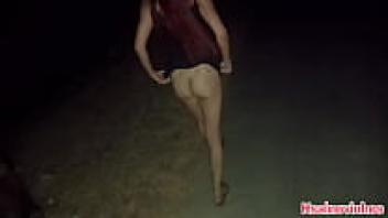 At night, I take my wife for a stroll on the beach sans underwear!