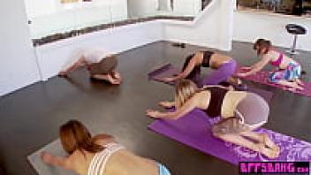 A yoga session with teen best friends devolved into intense group sex.