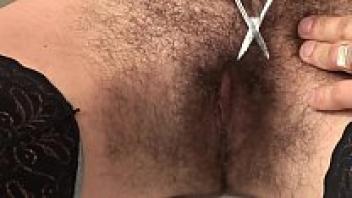 shaven hairy pussy