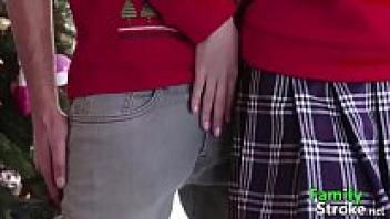 Enjoying Stepsister in Christmas Photos: Complete Videos Stroke in the Family