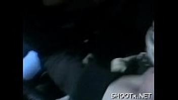 A skinny babe puts her little body on a big dick that is supported by studs.