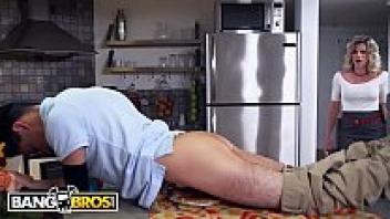 BANGBROS: Cory Chase, Juan El Caballo Loco's stepmother, caught him adoring a pie.