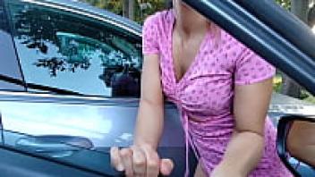 Right downtown, she begins to suck and need love while a voyeur comes by to keep us company.