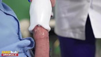 FAKEhub: a nympho nurse with enormous breasts who is longing for a cock up her ass and cum samples