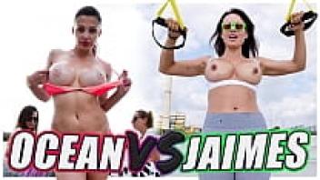 Aletta Ocean vs. Franceska Jaimes in BANGBROS: The Public Battle of the GOATs