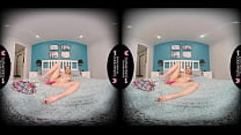 Luna Haze, a lone blonde, is playing Dildo in virtual reality.