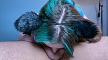 The Big Cock of a 4K Cat Girl Deepthroats is HOT and pulses at the end!