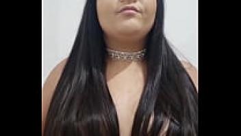 Sensualizing young, attractive girl