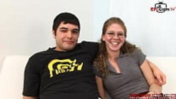 In front of the cuckold, the skinny wife wearing glasses adores the BBC.