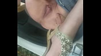 A young man pays a homeless woman for having sex in public.