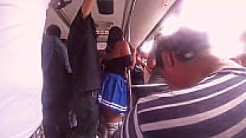 She couldn't resist rubbing my cock against her buttocks while wearing an extremely short skirt. CDMX ARRIVES