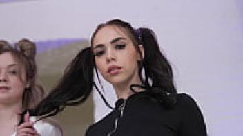 PISS First Triple Fisting: a stunning group of two young women