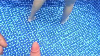 I catch a stranger in the pool with a huge ass, and I stab her in the psies.