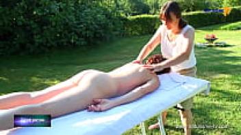 A full body massage for a woman who is not wearing clothing