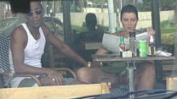 In Cheating Wife #4 Part 3, my husband records me having an interracial affair with a Black man while flashing my upskirt outside of a cafe!