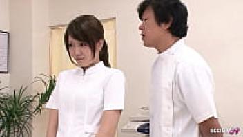 Uncensored JAV Porn: Japanese Teen Nurse Talking to Double Creampie MMF 3Some Sex by Doctors in a Japanese Hospital