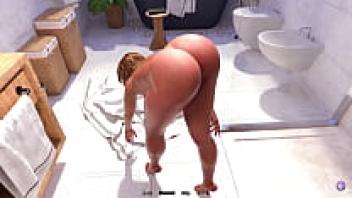 Life in Santa County: 3D Hentai Animated Pornography: A horny, nude step-aunt lets me grab her big tits for the first time.