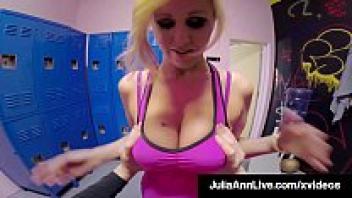 In the gym, Sex Bomb Milf Julia Ann Pussy adores Young Stud!