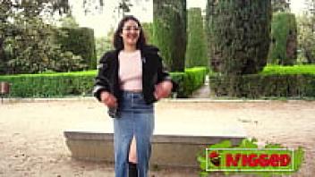 18 years old. You'll never see a better ass. This is BabyBell, a glasses-wearing woman who enjoys filming interracial porn on Nigged.