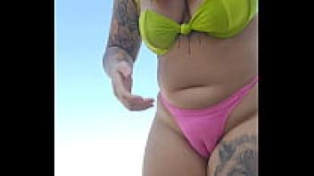 On the beach, the males can't quit staring at me.