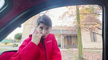 Her son discovers the prostitute mother and pays her for his oral sex service (trainer).