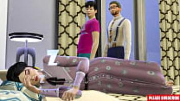 After having dinner together, Asian stepdad and stepson showed their love for Korean stepmother | Asian stepmother and stepson