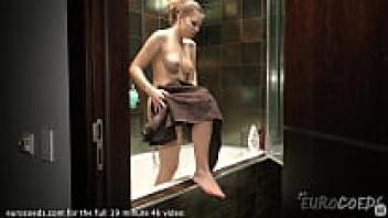 Pretty girl Nika relaxing at home in a fly-on-the-wall voyeur video