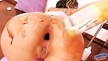 Big Ass Latina, Huge Bottle Penetration, Big Anal Gape