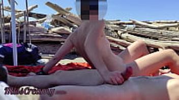 Dangerous Blowjob in Public on Canary Beach MissCreamy: Almost caught