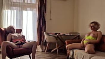 Mutual Orgasm Tease: I got so wet watching her finger. Cum Hard, Step Sisters