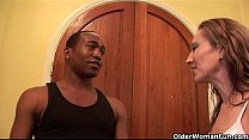 A black cock falls in love with soccer mum Dari.