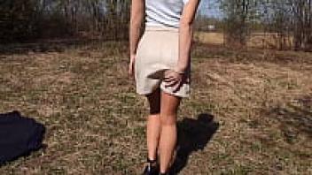 Shiny seamless tights with a flawless ass