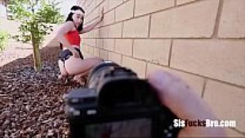 Posing and pounding for Bambi Black, the teen step-sister