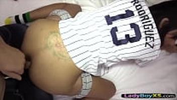 Ladyboy's backdoor is employed for bareback enjoyment