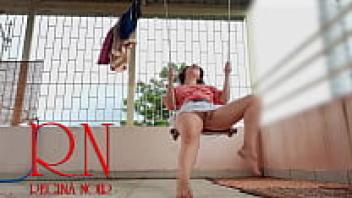 A depraved housewife swinging on a swing without underwear COMPLETE VIDEO